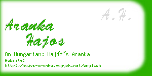 aranka hajos business card